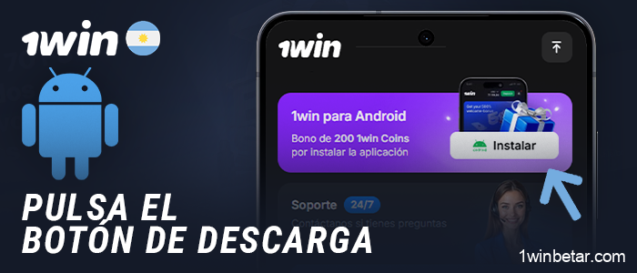 Descarga la aplicación 1Win en tu dispositivo Android