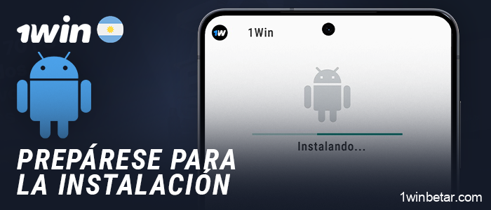 Instala la aplicación 1Win en tu dispositivo Android