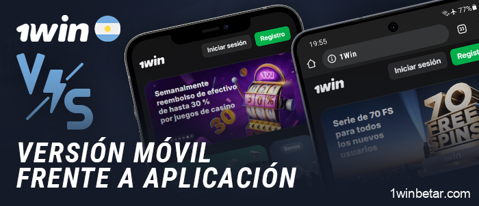 Comparación entre la aplicación 1Win y la versión para navegador