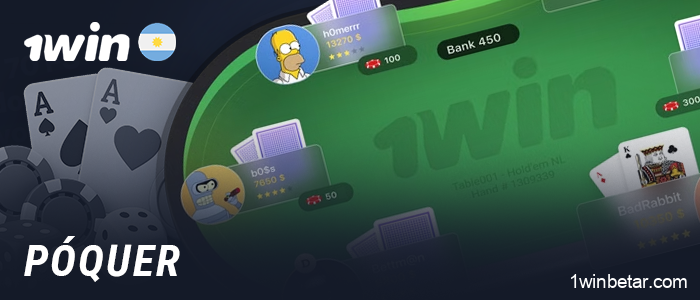 Juego de póquer online en 1Win Argentina