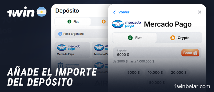 Recarga tu cuenta para apostar en deportes en 1Win Argentina