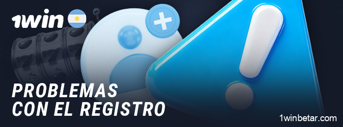 Posibles problemas al registrar una cuenta personal en 1Win